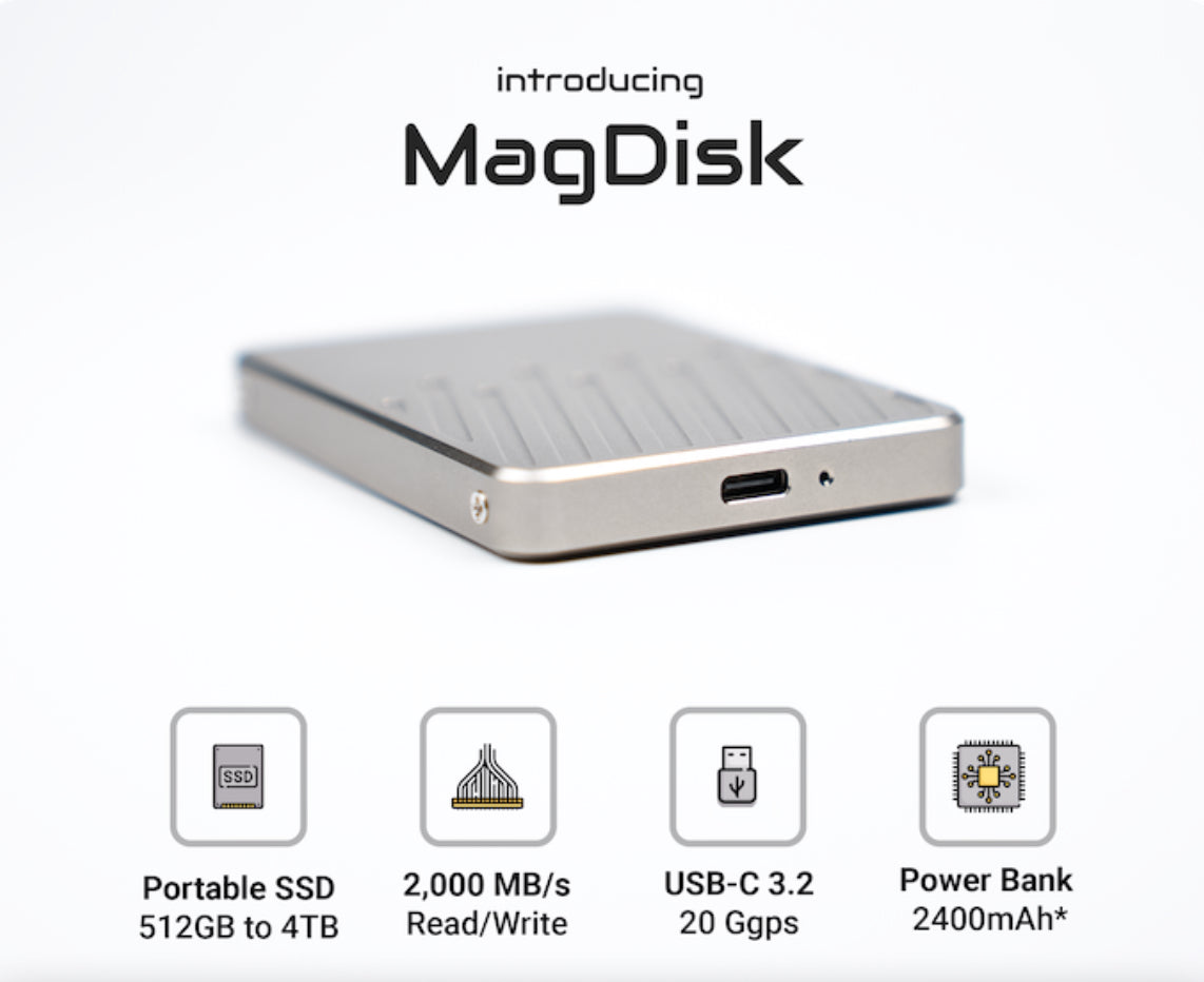 MagDisk – MagSafe SSD | PowerBank | 5-in-1 USB-C Hub